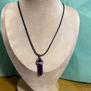 Elegant Purple Pendant Necklace